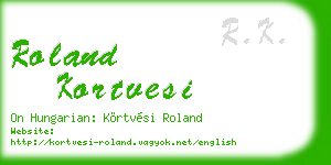 roland kortvesi business card